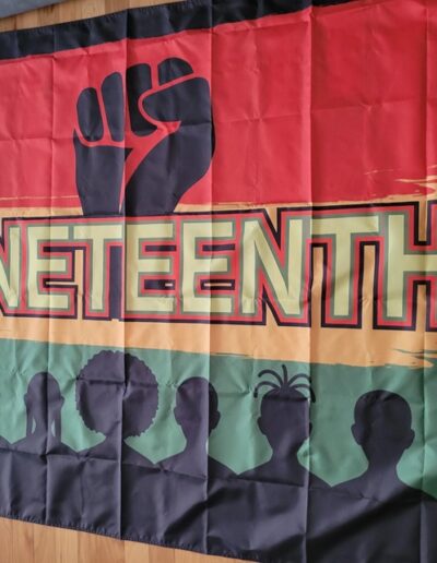 Juneteenth Freedom Day Flag with Fist