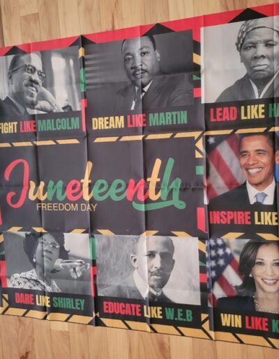 Juneteenth Freedom Day Flag with Black Leaders